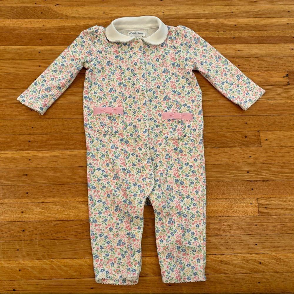 Ralph Lauren white floral jumpsuit